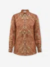 Zimmermann Silk Paisley Blouse In Brown