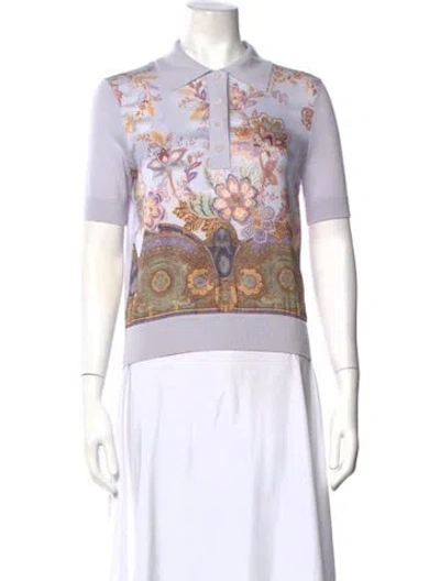 Pre-owned Zimmermann Silk Paisley Print Sweater In White