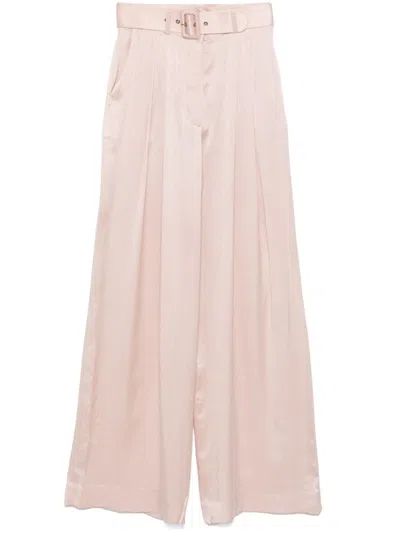 ZIMMERMANN ZIMMERMANN SILK PALAZZO PANTS CLOTHING