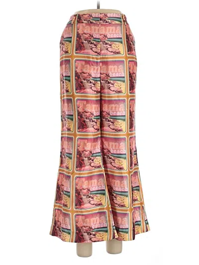 Pre-owned Zimmermann Silk Pants In Pink