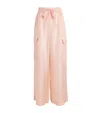 Zimmermann Halliday Silk Cargo Trousers In Pink