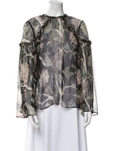 Pre-owned Zimmermann Silk Printed Blouse
