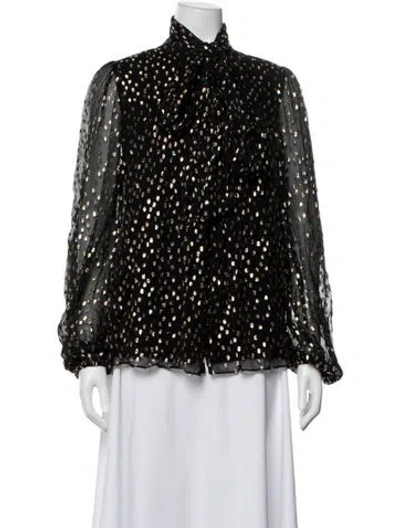 Pre-owned Zimmermann Silk Printed Blouse In Black