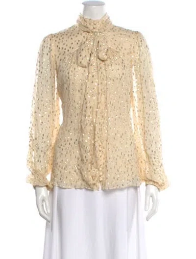 Pre-owned Zimmermann Silk Printed Blouse In Neutral