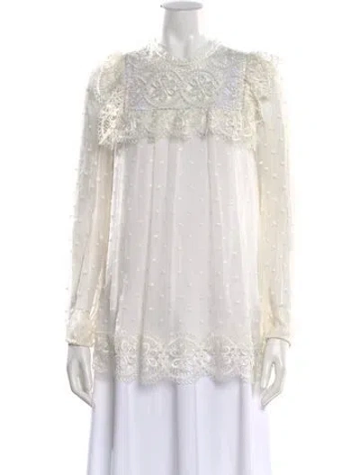 Pre-owned Zimmermann Silk Printed Blouse In Neutral