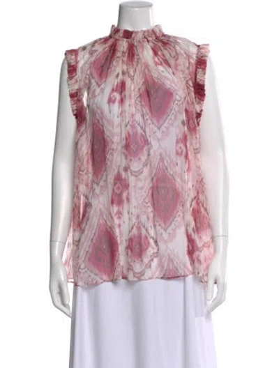 Pre-owned Zimmermann Silk Printed Blouse In Pink