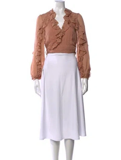 Pre-owned Zimmermann Silk Printed Blouse In Pink