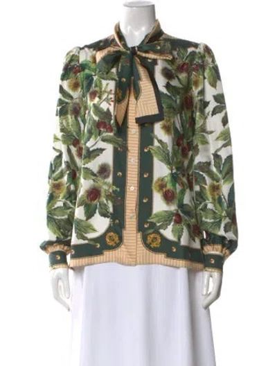 Pre-owned Zimmermann Silk Printed Romper In Green