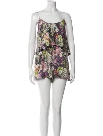 Pre-owned Zimmermann Silk Printed Romper In Multi