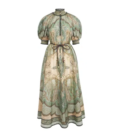ZIMMERMANN SILK PRINTED WANDERLUST MAXI DRESS