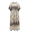 Zimmermann Cream Floral Habotai Silk Rhiannon Maxi Dress In Black