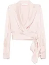 Zimmermann Long-sleeved Silk Wrap Top