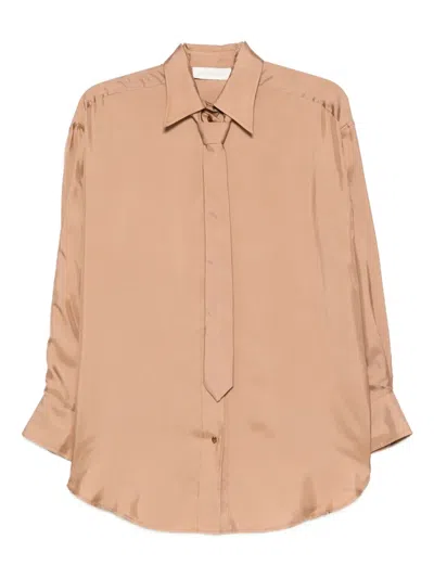Zimmermann Silk Shirt In Brown