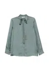 Zimmermann Silk Shirt Long Sleeves Pussy Bow Tassels In Gray
