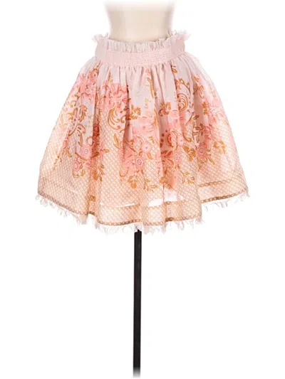 Zimmermann Silk Skirt In Pink