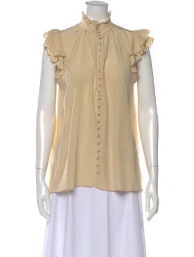 Pre-owned Zimmermann Silk Sleeveless Blouse In Neutral