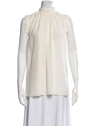 Pre-owned Zimmermann Silk Sleeveless Blouse In Neutral