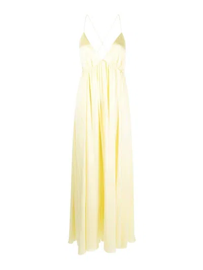 Zimmermann Silk Slip Dress In Yellow
