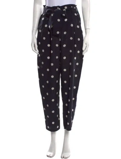 Pre-owned Zimmermann Silk Straight Leg Pants In Blue