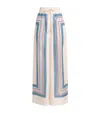 Zimmermann Silk Stripe Track Trousers In Multi