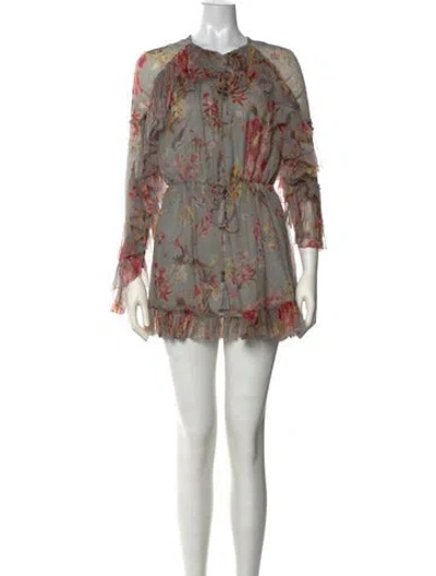 Pre-owned Zimmermann Silk Striped Jumpsuit In Neutral