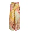 Zimmermann Womens Ombre Multi Tallow Relaxed-fit Silk Trousers Xs