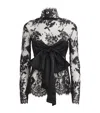 Zimmermann Lace Bow Blouse In Black