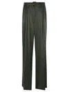 Zimmermann Wide-leg Silk Trousers With High Waist In Green