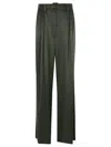 Zimmermann Wide-leg Silk Trousers With High Waist In Green