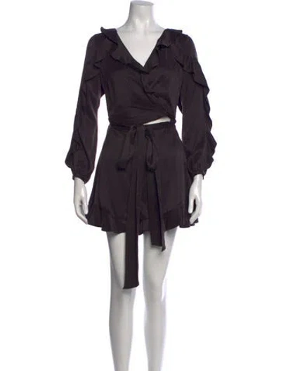 Pre-owned Zimmermann Silk V-neck Jumpsuit In Purple