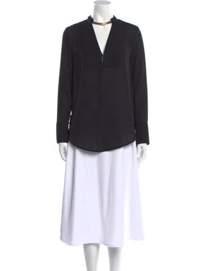 Pre-owned Zimmermann Silk V-neck Tunic In Black