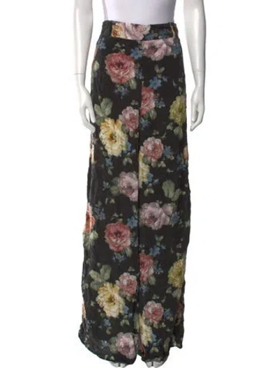 Pre-owned Zimmermann Silk Wide Leg Pants In Black