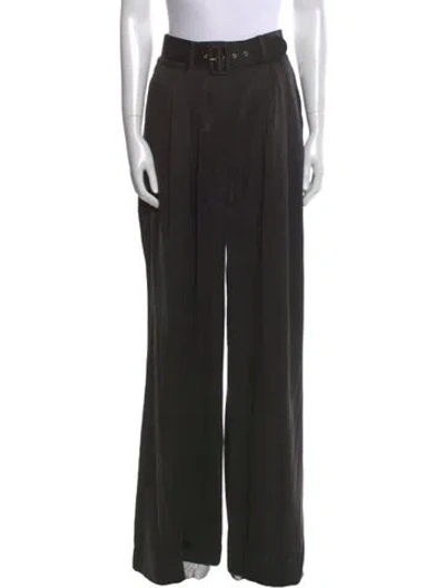 Pre-owned Zimmermann Silk Wide Leg Pants In Black