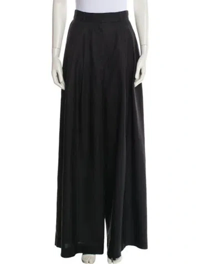 Pre-owned Zimmermann Silk Wide Leg Pants In Black