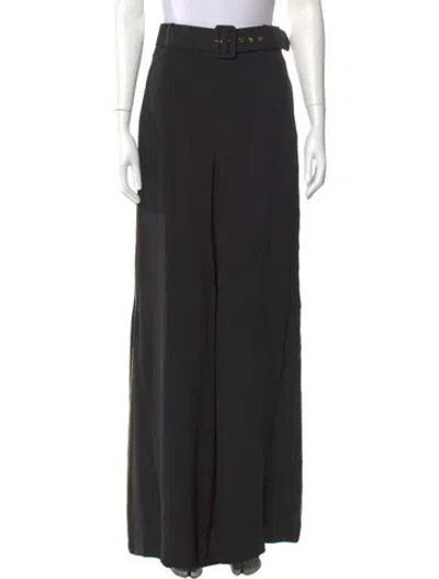 Pre-owned Zimmermann Silk Wide Leg Pants In Black