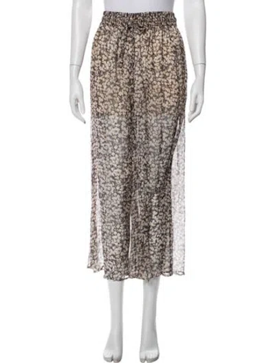 Pre-owned Zimmermann Silk Wide Leg Pants In Black