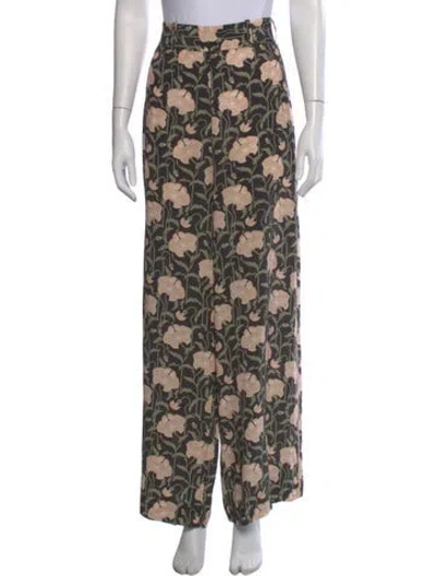Pre-owned Zimmermann Silk Wide Leg Pants In Black