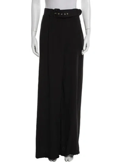 Pre-owned Zimmermann Silk Wide Leg Pants In Black