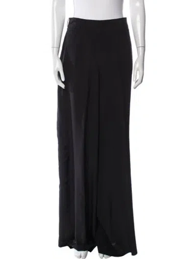 Pre-owned Zimmermann Silk Wide Leg Pants In Black
