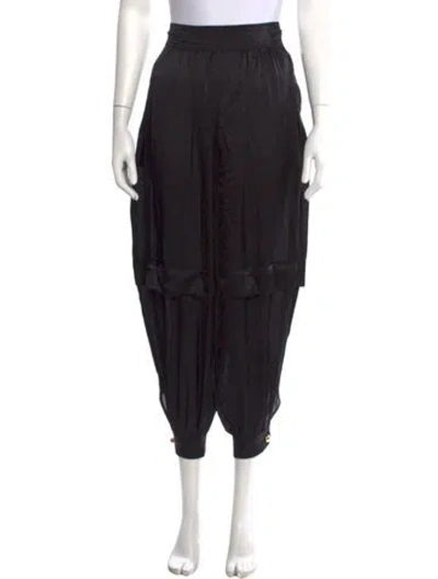 Pre-owned Zimmermann Silk Wide Leg Pants In Black
