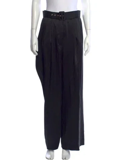 Pre-owned Zimmermann Silk Wide Leg Pants In Black