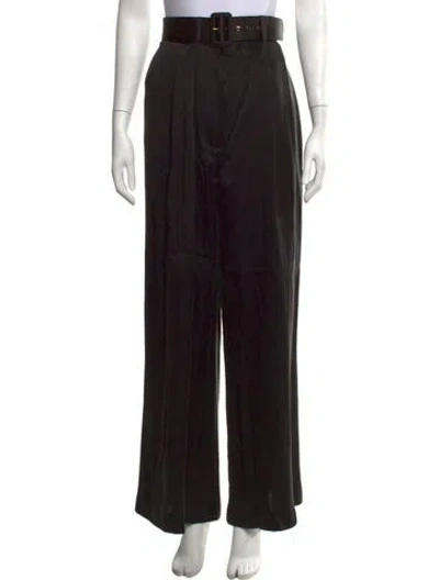 Pre-owned Zimmermann Silk Wide Leg Pants In Black