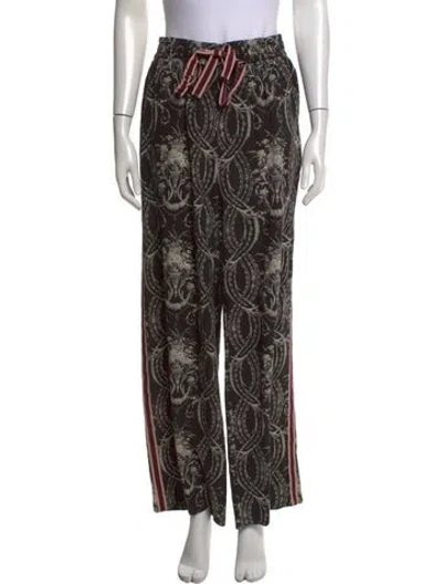 Pre-owned Zimmermann Silk Wide Leg Pants In Black