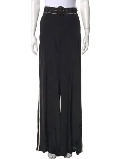 Pre-owned Zimmermann Silk Wide Leg Pants In Blue