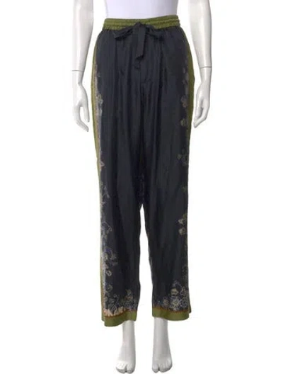 Pre-owned Zimmermann Silk Wide Leg Pants In Blue