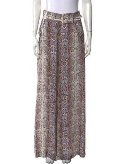 Pre-owned Zimmermann Silk Wide Leg Pants In Blue