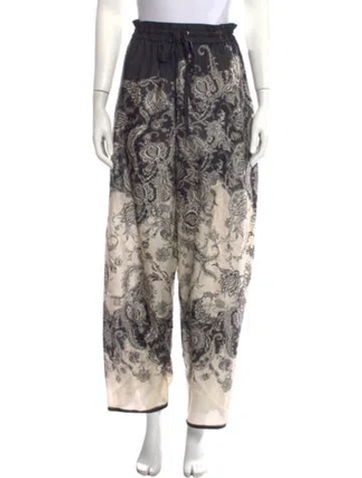 Pre-owned Zimmermann Silk Wide Leg Pants In Blue