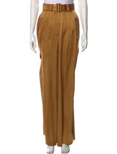 Pre-owned Zimmermann Silk Wide Leg Pants In Brown