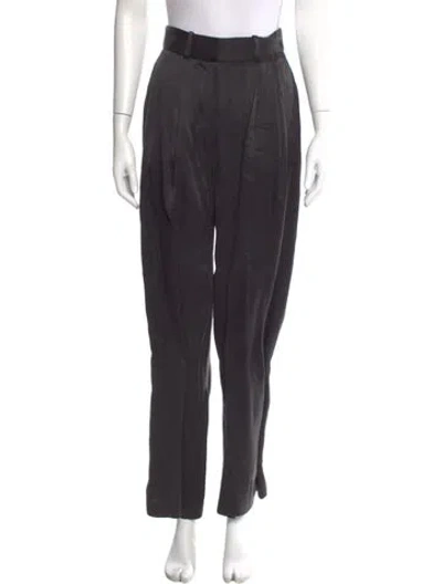 Pre-owned Zimmermann Silk Wide Leg Pants In Gray