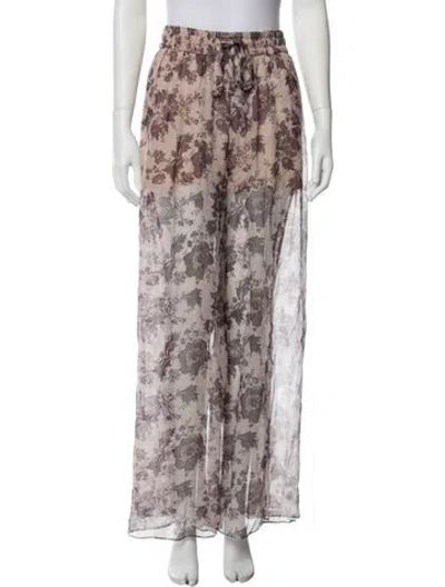 Pre-owned Zimmermann Silk Wide Leg Pants In Multi